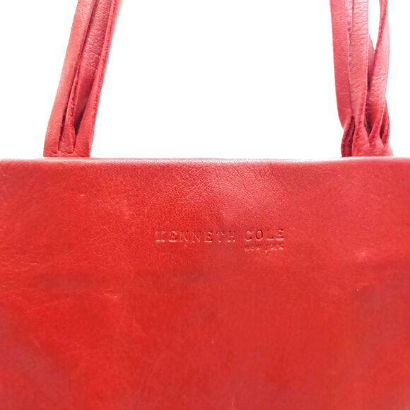 RARE VINTAGE RED FRINGE LEATHER MINI TOTE — WESTERN Y2K COWGIRL GLAM - Picture 6 of 15